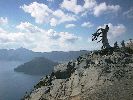 Crater Lake, with Wizard Island and Whitebark pine in late afternoon