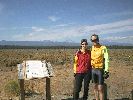 Outside the town of Sisters, with the three Sisters mountains in the background